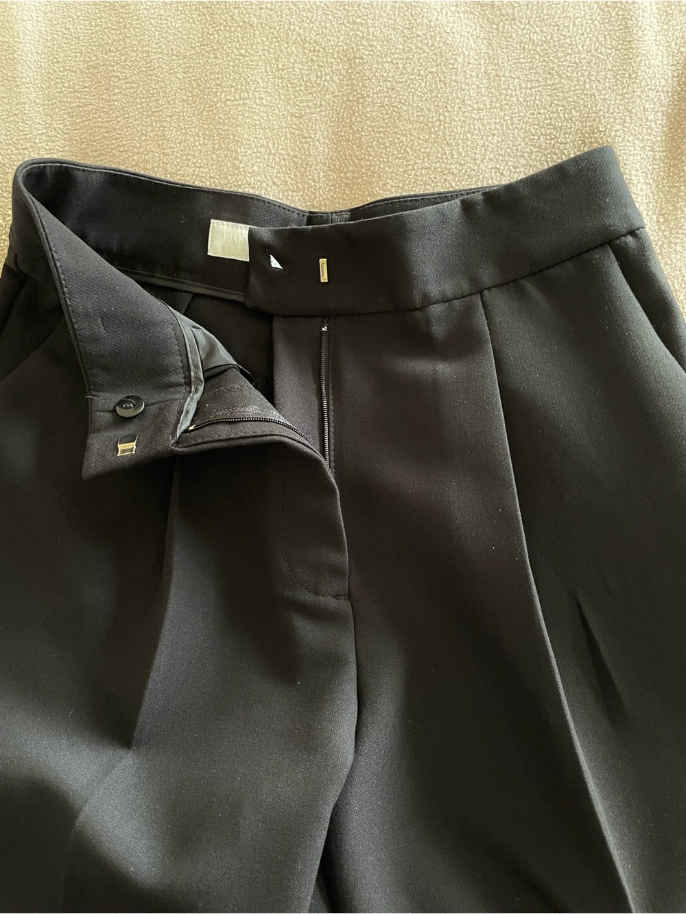 Women's Black Ankle Dress Pants - Classic Pleated Trousers